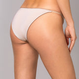 Tanga in Microfibra e Tulle Ricamato - PESCA - 7933