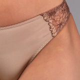 Slip in Microfibra e Tulle Ricamato - PESCA - 7935