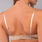 Reggiseno con Coppe Graduate Senza Ferretto in Microfibra e  Tulle Ricamato - PESCA - 7936