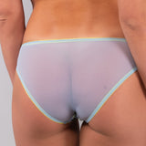 Slip in Tulle Ricamato - AZZURRO - 7955