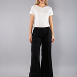 Pantalone largo con tasche - NERO - GS15