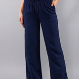 Pantalone largo con tasche - BLU - GS16