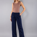Pantalone largo con tasche - BLU - GS16