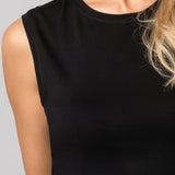 Canotta smanicata - NERO - MD08