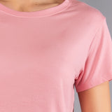 Maglia girocollo manica corta - LIGHT PINK - MD09