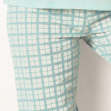 Pigiama Serafino Lungo in Cotone - ACQUA - CH15