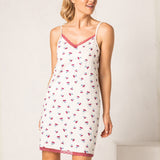 Camicia da Notte in Cotone con Stampa Ciliegie - ACQUA - CH21