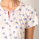 Camicia da Notte Serafino con Stampa Ciliegie - ROSA - CH26