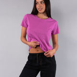 Pigiama Girocollo Manica Corta e Pantalone Lungo in Cotone - PINK/NERO - CI16