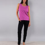 Pigiama Girocollo Spalla Larga e Pantalone Lungo in Cotone - PINK/NERO - CI17