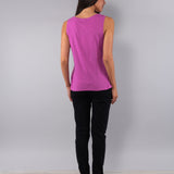 Pigiama Girocollo Spalla Larga e Pantalone Lungo in Cotone - PINK/NERO - CI17
