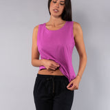 Pigiama Girocollo Spalla Larga e Pantalone Lungo in Cotone - PINK/NERO - CI17