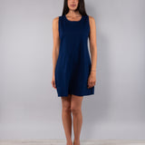 Camicia da Notte Spalla Larga 90 cm in Cotone - BLU - CI27