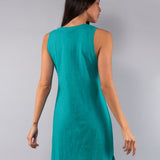 Camicia da Notte Spalla Larga 90 cm in Cotone - TURCHESE - CI27