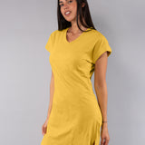 Camicia da Notte Scollo a V Manica Corta 90 cm in Cotone - OCRA - CI28
