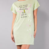 Maxi Maglia in Cotone con Maniche Kimono e Stampa Farfalle - SALVIA - DR41