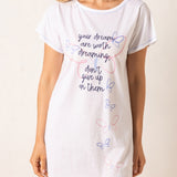 Maxi Maglia in Cotone con Maniche Kimono e Stampa Farfalle - MILK - DR41