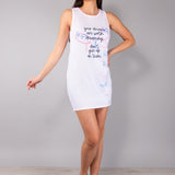 Maxi Maglia in Cotone Spalla Larga con Stampa Farfalle - MILK - DR42