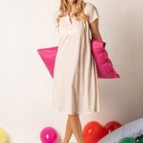 Camicia da Notte Serafino con Micro Cuori - MOSTO - LO26
