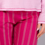 Pigiama Manica Lunga e Pantalone Lungo in Cotone 100% - CILIEGIA - ST15