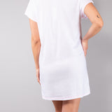 Maxi Maglia in Cotone con Maniche Kimono e Stampa Grafica - MILK - SU41