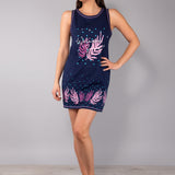 Maxi Maglia in Cotone con Stampa Grafica - BLU - SU42