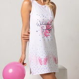 Maxi Maglia in Cotone con Stampa Grafica - MILK - SU42