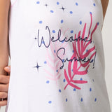 Maxi Maglia in Cotone con Stampa Grafica - MILK - SU42