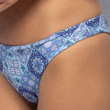 Bikini fascia con arriccio e brasiliana - BLU - CG5768