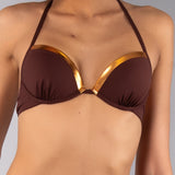 Reggiseno con coppe imbottite e ferretto - MOKA - SC58
