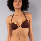 Reggiseno con coppe imbottite e ferretto - MOKA - SC58
