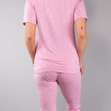 Verde Veronica pigiama serafino manica corta e pantalone pinocchietto - ROSA - BL11