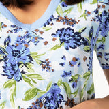 Verde Veronica pigiama scollo a V manica corta e pinocchietto - INDACO - FL19