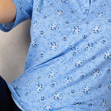 PR11 Pigiama serafino manica corta e pantalone pinocchietto - BLU - PR11