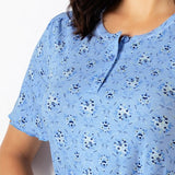 Verde Veronica camicia da notte serafino manica corta - BLU - PR24