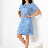 Verde Veronica camicia da notte serafino manica corta - BLU - PR24