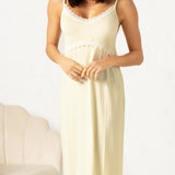 Verde Veronica camicia da notte con spalline sottili - GIALLO - SO21