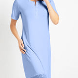 Verde Veronica camicia da notte serafino manica corta - INDACO - UN26