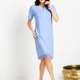 Verde Veronica camicia da notte serafino manica corta - INDACO - UN26