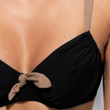 Reggiseno francese con arriccio e ferretto - NERO - DW53