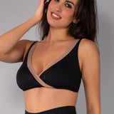 Reggiseno con coppe imbottite senza ferretto - NERO - DW56
