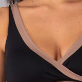 Reggiseno con coppe imbottite senza ferretto - NERO - DW56
