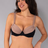 Reggiseno con coppe imbottite e ferretto - NERO - DW59