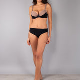 Reggiseno con coppe imbottite e ferretto - NERO - DW59