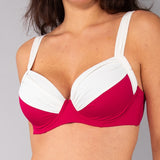 Reggiseno con coppe imbottite e ferretto - CILIEGIA - DW59