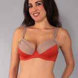 Reggiseno con coppe imbottite e ferretto - RUGGINE - DW59