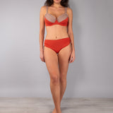 Reggiseno con coppe imbottite e ferretto - RUGGINE - DW59