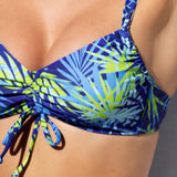 Reggiseno con imbottitura estraibile, senza ferretto, con arriccio - BLU - JB54