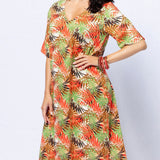 Abito con scollo a V - PAPAYA - JB75