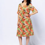 Abito con scollo a V - PAPAYA - JB75